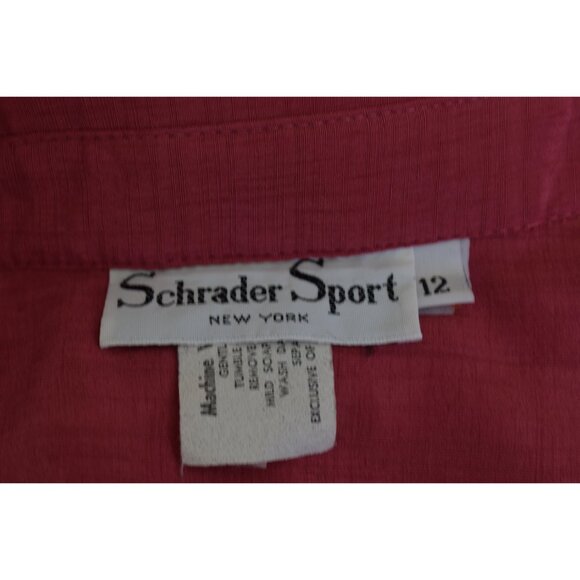 Vintage 80s Polyester Rouge Pink Blouse‎ - Picture 8 of 9